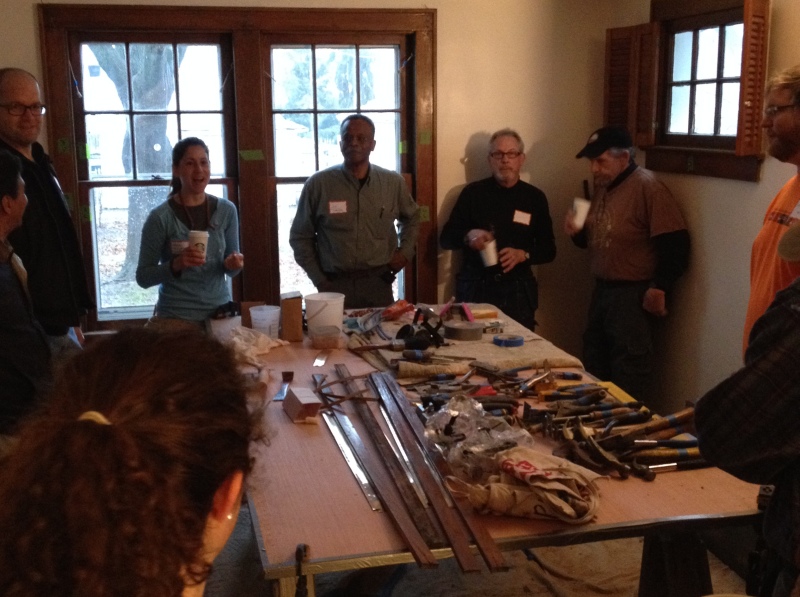Jim Turner, center, of Turner Restoration, pumps up workshop attendees Saturday morning with equal parts knowledge and inspiration.