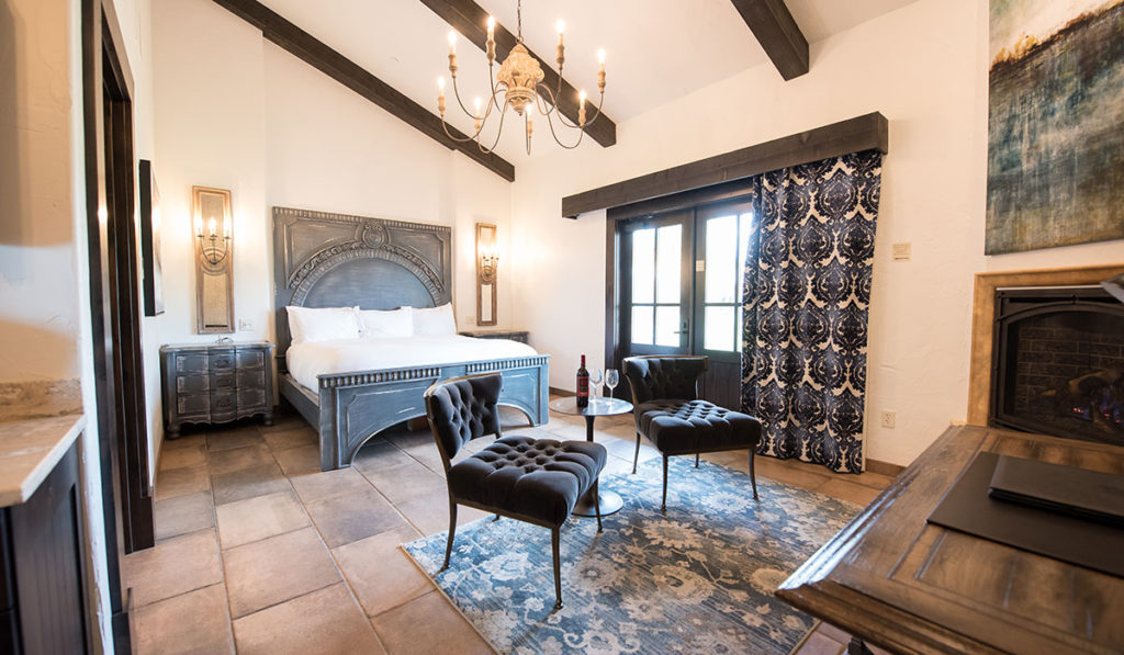 Tuscan style boutique hotel room at Gervasi Vineyard in Canton, Ohio