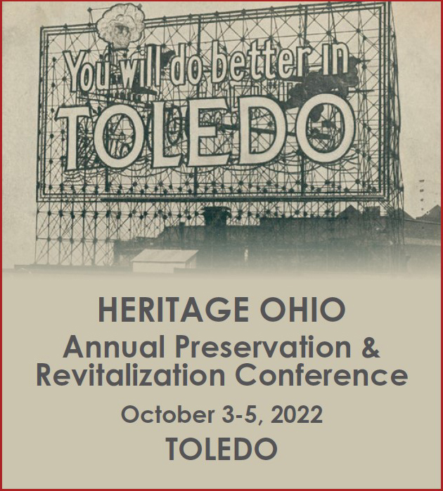 Ad for Heritage Ohio Annual Conference in Toledo on October 3-5, 2022